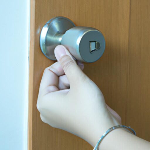 how to unlock push and twist lock door knob