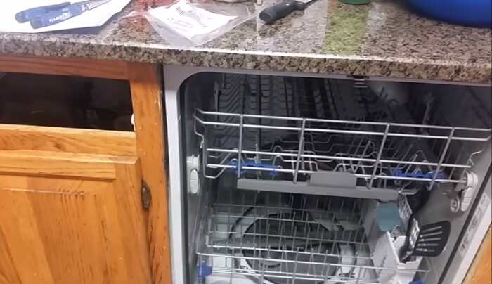 how to mount dishwasher under granite countertop